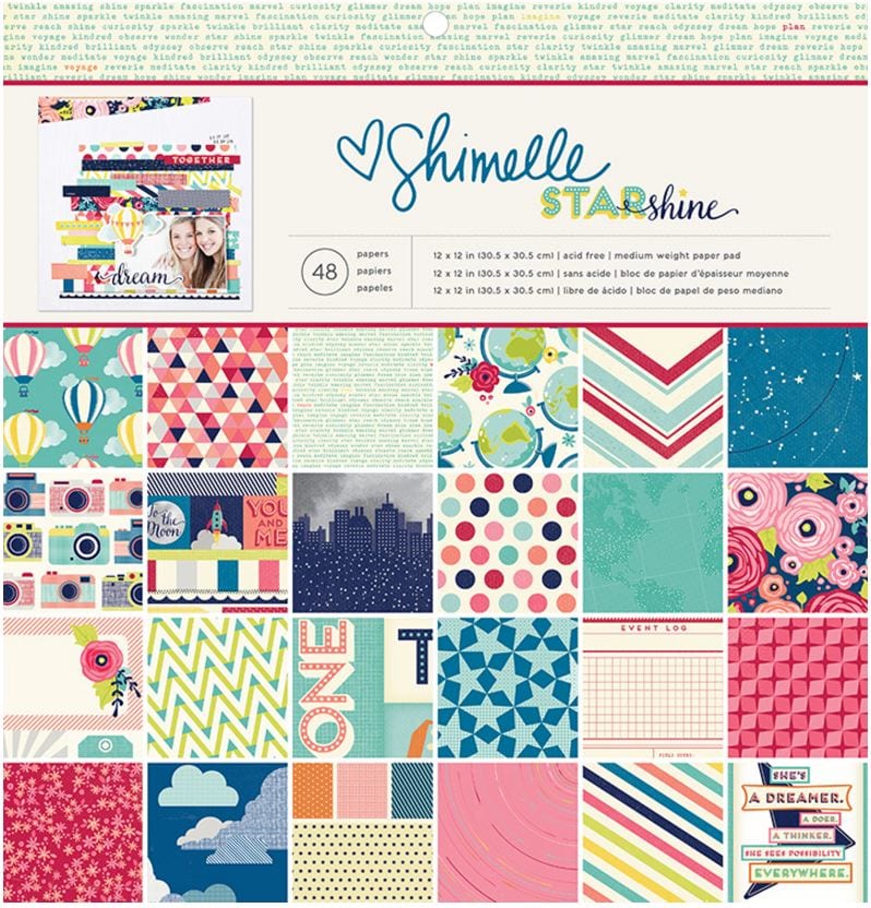 American Crafts Starshine Shimelle 12"x 12" Stack
