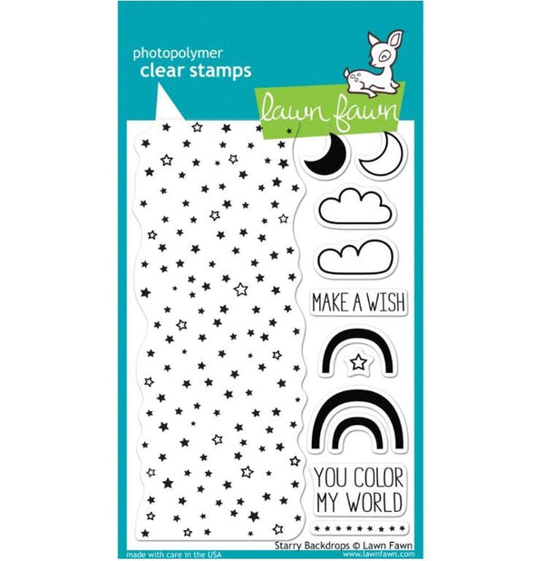 Lawn Fawn Starry Backdrops Clear Stamps 4"X6"