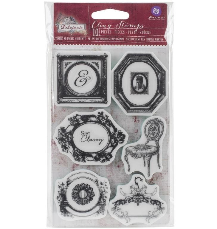 Prima Marketing Stay Classy Debutante Cling Rubber Stamps 4"X6"