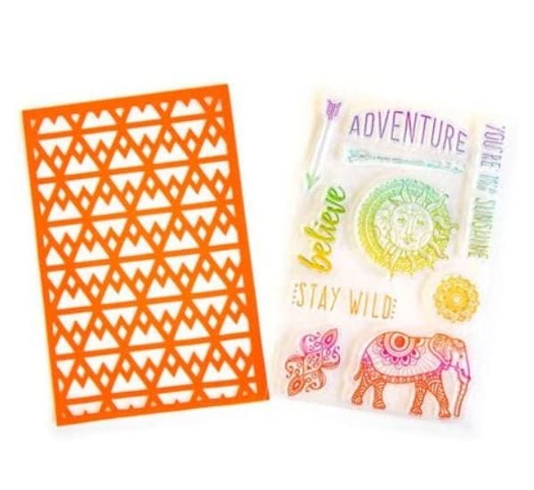 Recollections Stay Wild Adventure Stamps and Stencil
