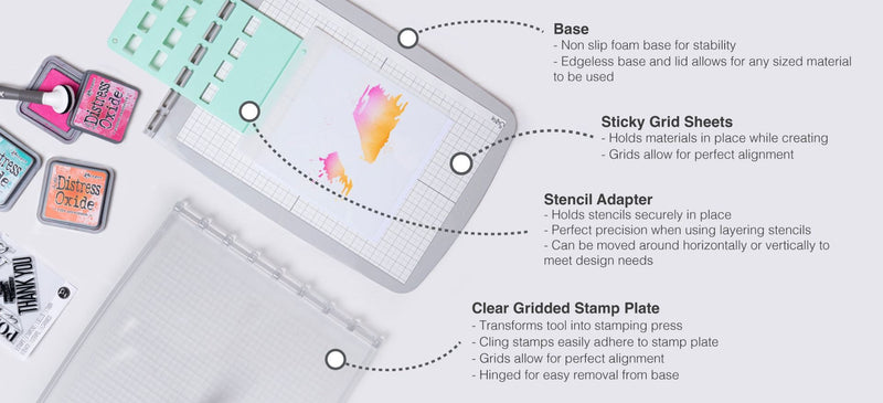 Sizzix Stencil & Stamp Making Tool (Stamping Platform + Stencil Stool)