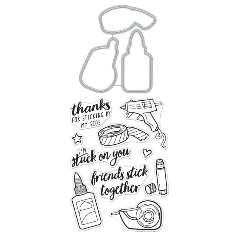 Hero Arts Stick Together Hero Stamp and Cut DC263