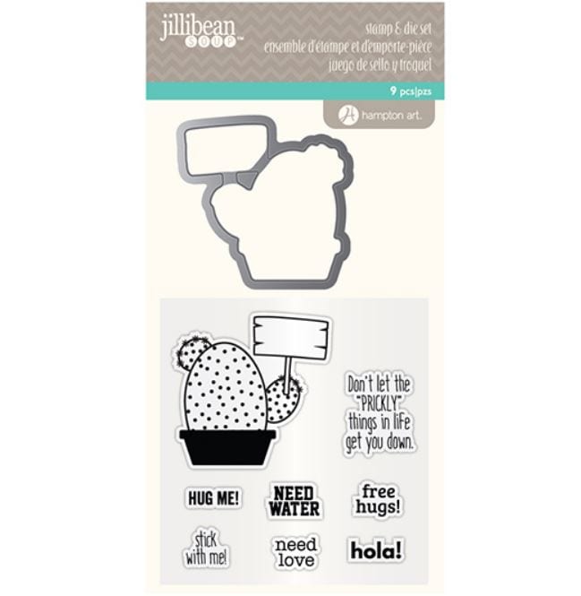 Hampton Art Jillibean Soup Stick with Me Clear Stamp & Die Set