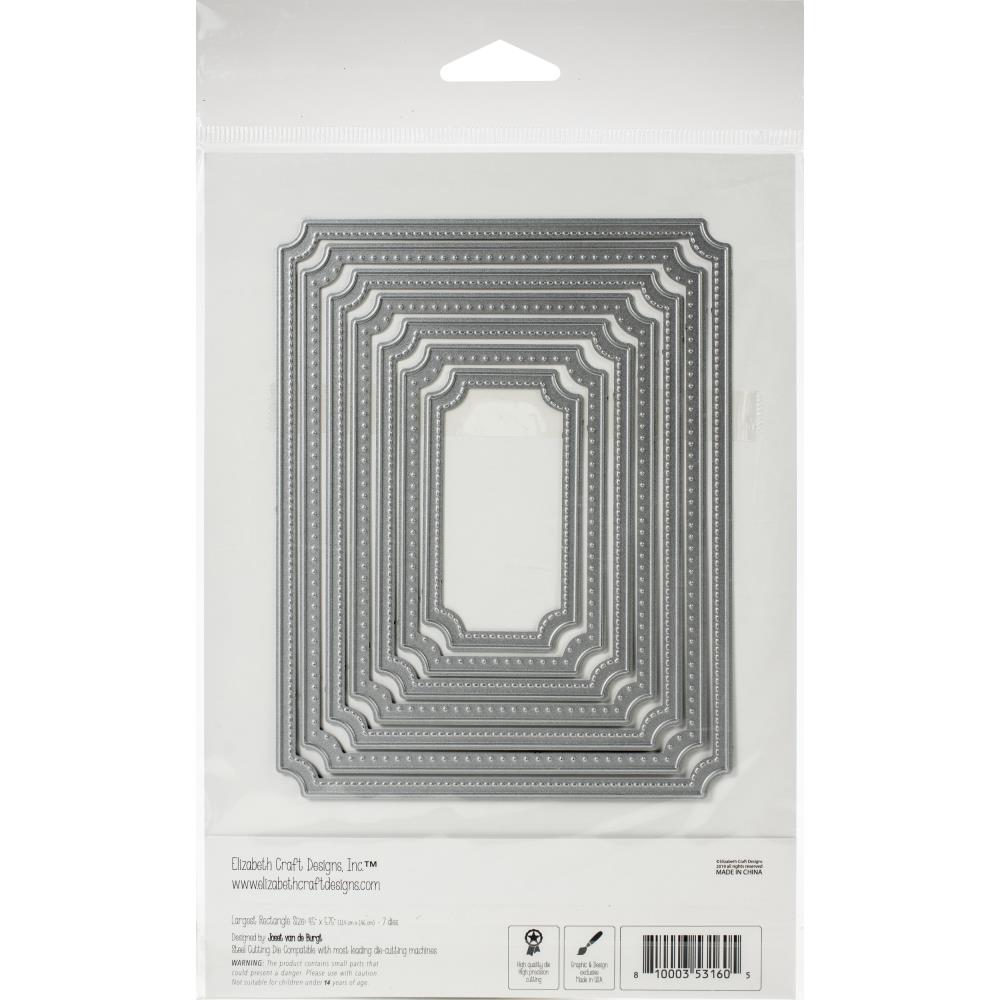Elizabeth Craft Metal Die Stitched Indented Rectangle