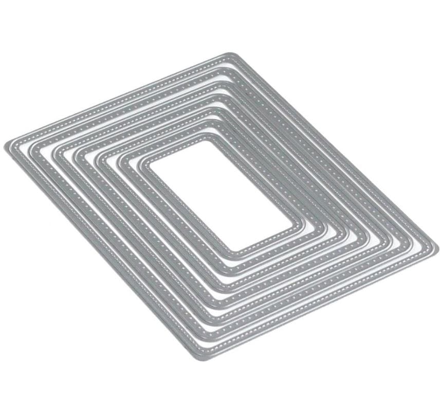 Stitched Rounded Rectangle Elizabeth Craft Metal Die
