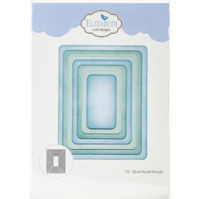 Stitched Rounded Rectangle Elizabeth Craft Metal Die