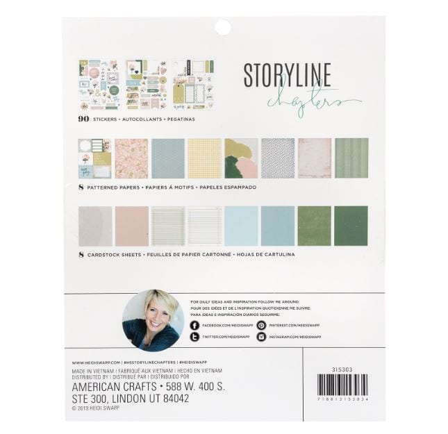 Heidi Swapp The Scrapbooker Storyline Chapters Project Pad 7.5