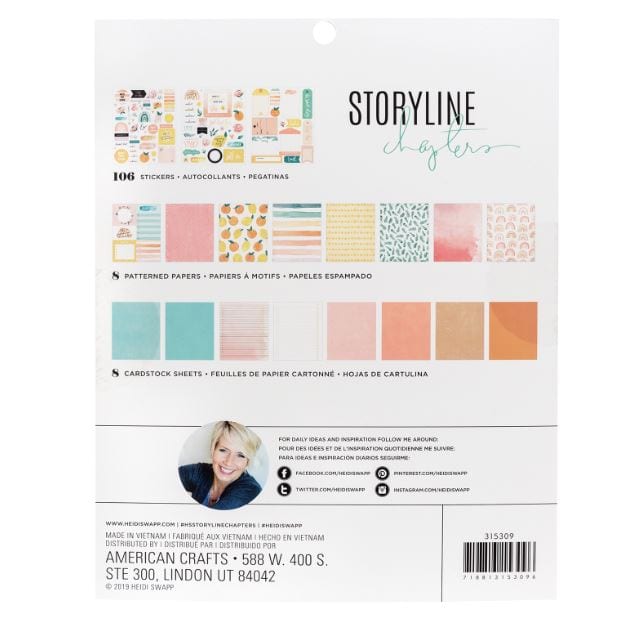 Heidi Swapp The Planner Story Line Chapters Project Pad 7.5" x 9.5"