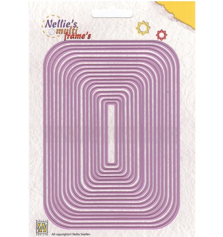 Nellie's Choice Straight Rectangles 2 Multi Frame Dies 17 dies - 0.25