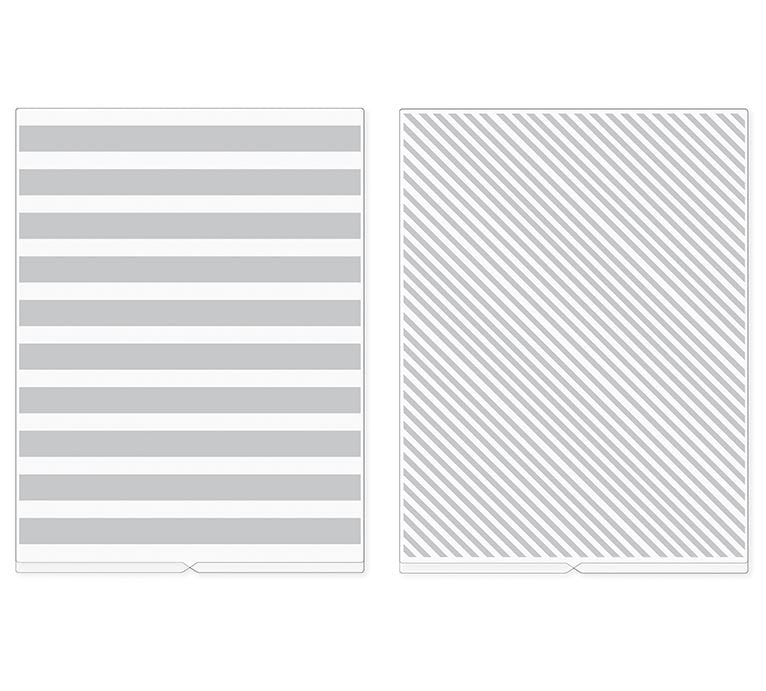 We R Memory Keepers Stripes 2pcs Embossing Folders