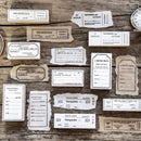 Infeel.Me Stubs and Labels Wood Mounted Rubber Stamps Mo Jing