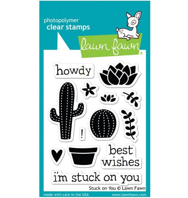 Lawn Fawn Stuck On You Love Clear Stamps 3"x 4"