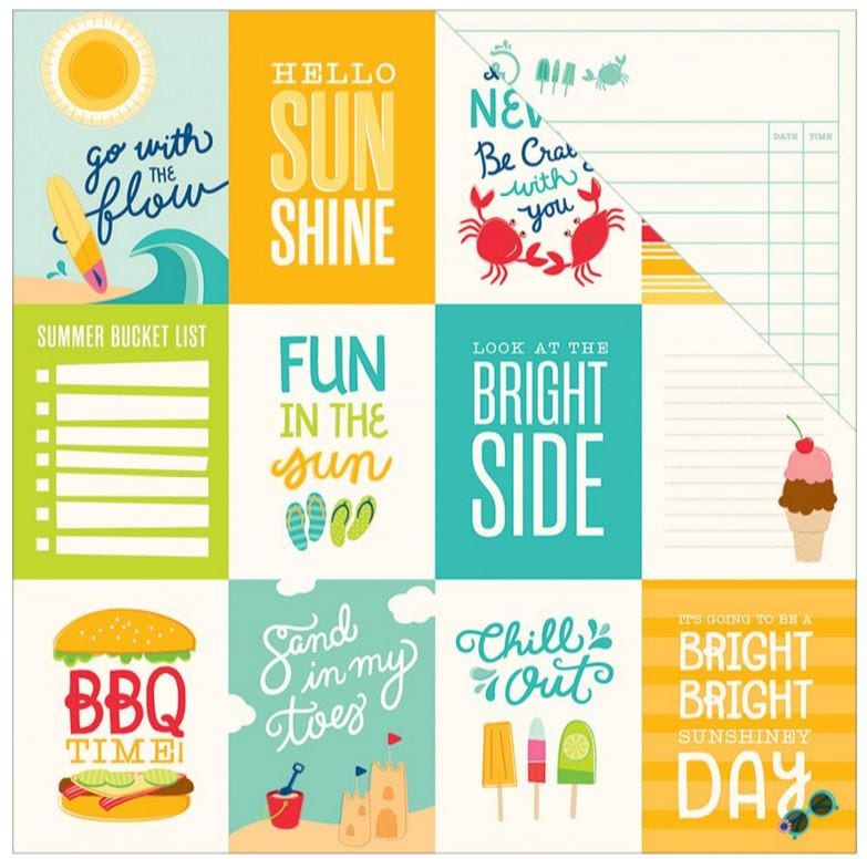 Summer Days Fun In The Sun Double-Sided Cardstock 12