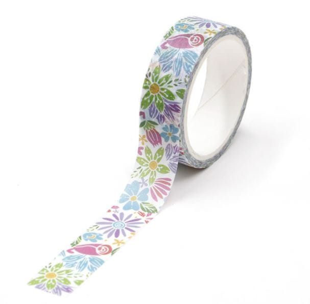 Summer Flowers Washi Tape 15mm x 5m