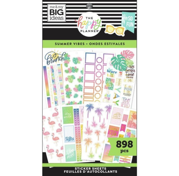 Summer Vibes Value Pack Stickers Me &amp; My Big Ideas-Create 365 Happy Planner Stickers 898 Stickers