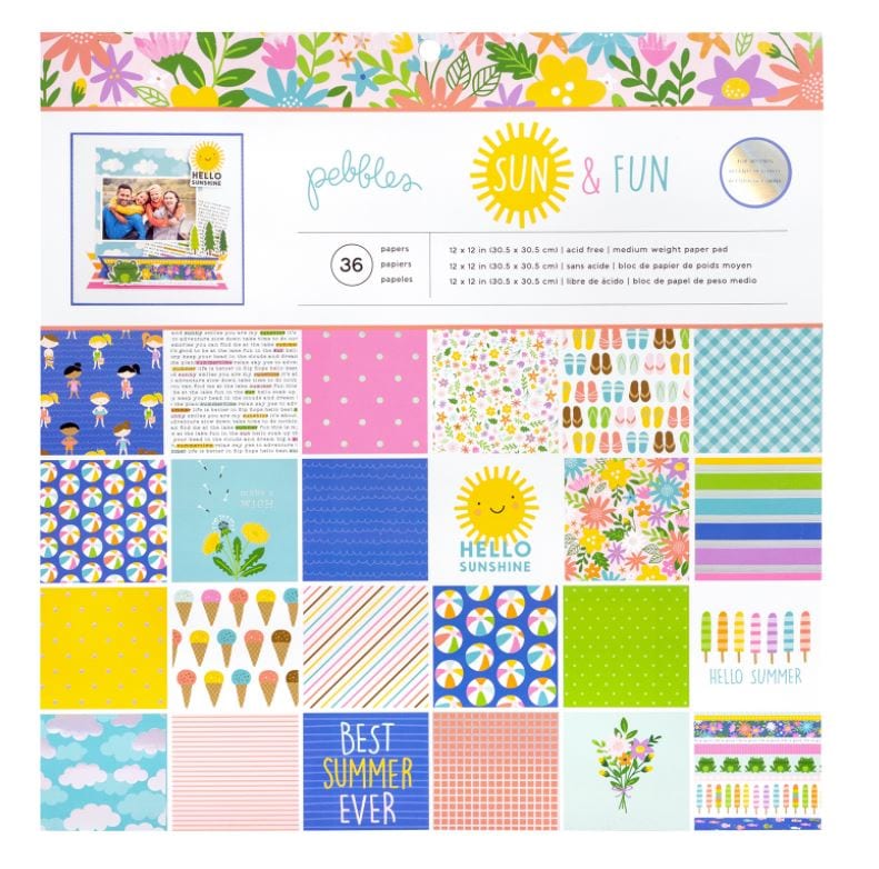 Pebbles Sun and Fun Paper Pad Collection 12