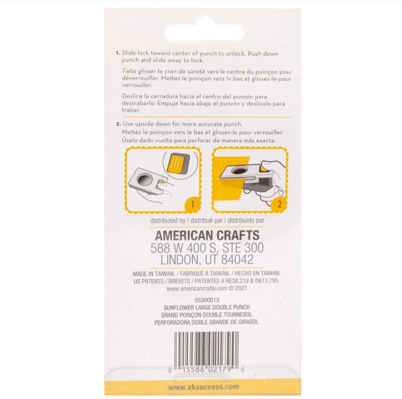 EK Success Sunflower Double Large Craft Punch Tools