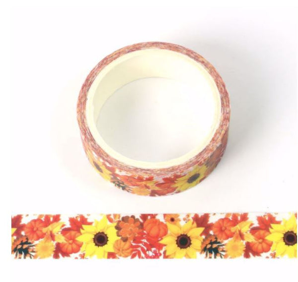 Sunflowers and Others Washi Tape 15mm x 5m