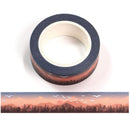 Sunset Scene with Holographic Foil Birds Washi Tape (15mm x 10m)