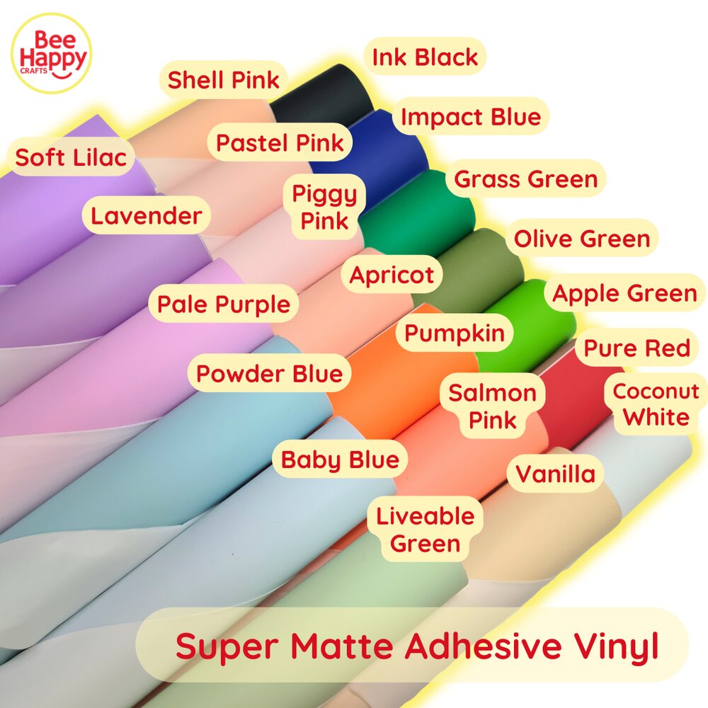 Bee Happy Super Matte Adhesive Vinyl with Protective Film 12