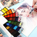 Superior Watercolor Fan / Foldable Watercolor Set w/ Brush