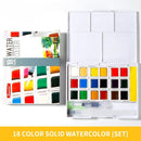 Superior Solid Watercolor Set By 12/18/24/30/36/40/48 Colors
