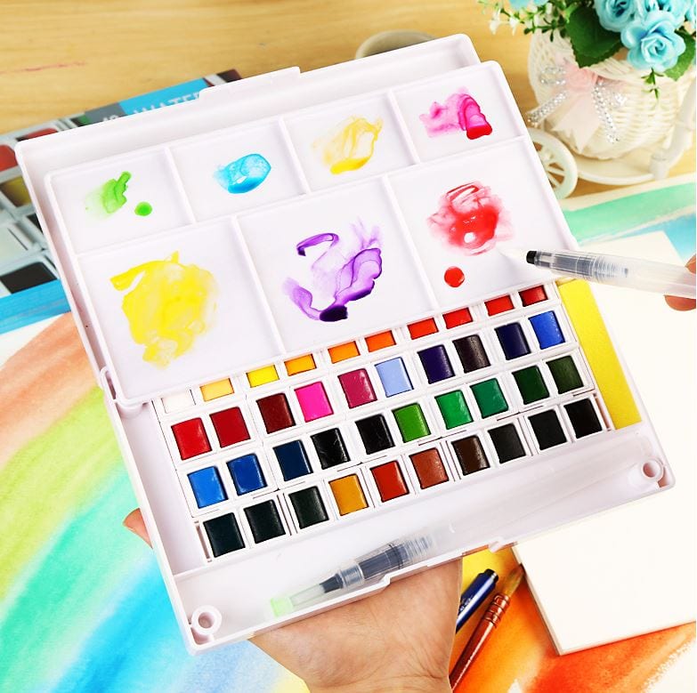 Superior Solid Watercolor Set By 12/18/24/30/36/40/48 Colors