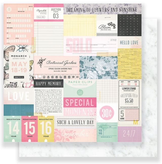 Crate Paper Sweet Rose Double-Sided Cardstock 12
