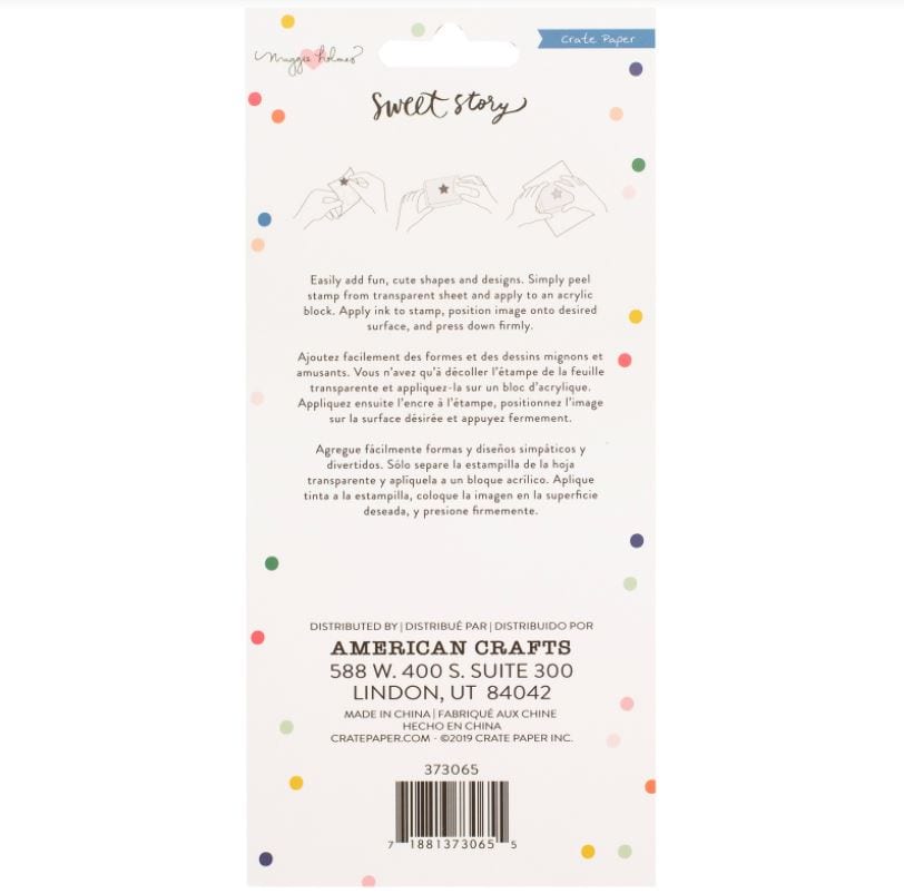 American Crafts Sweet Story Maggie Holmes Acrylic Clear Stamps (13 Pieces)