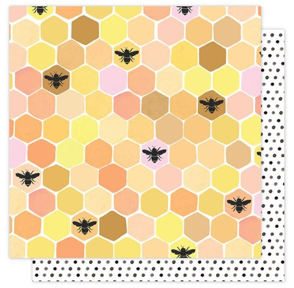 American Crafts Sweet as Honey Hazelwood 12"x 12" Double-Sided Cardstock