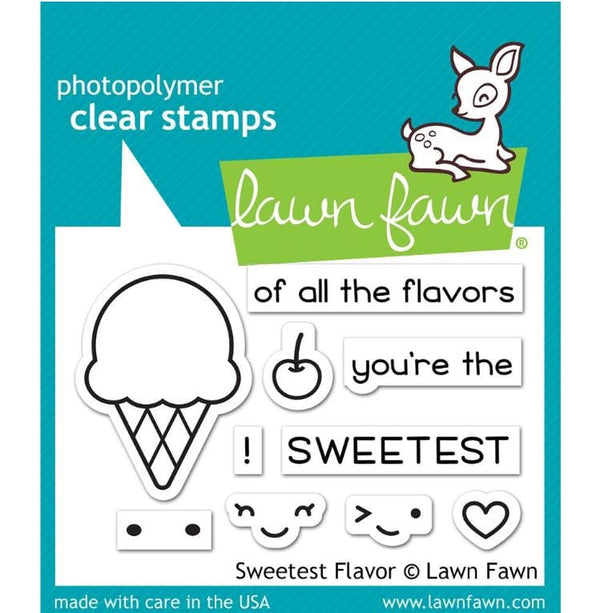 Lawn Fawn Sweetest Flavor Clear Stamps 2"x 3"