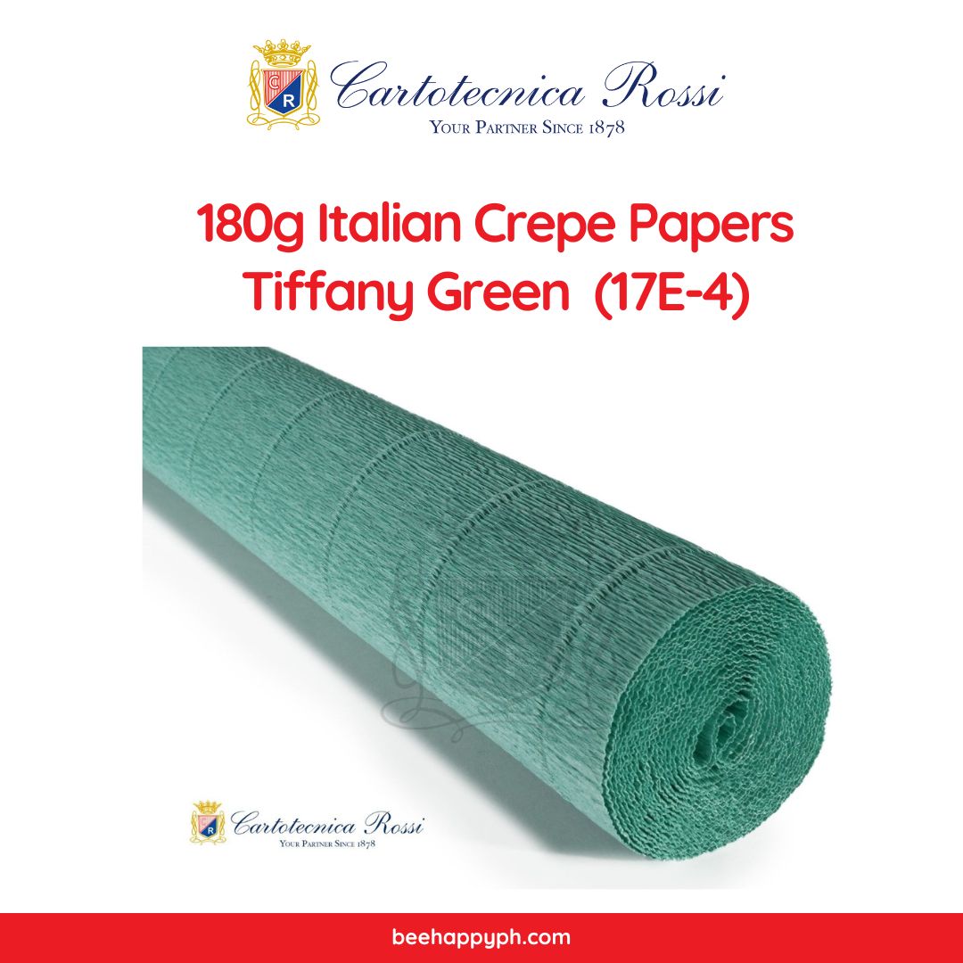 Cartotecnica Rossi Crepe Papers 180g (Green Shades) Full Roll Premium Italian Crepe Papers