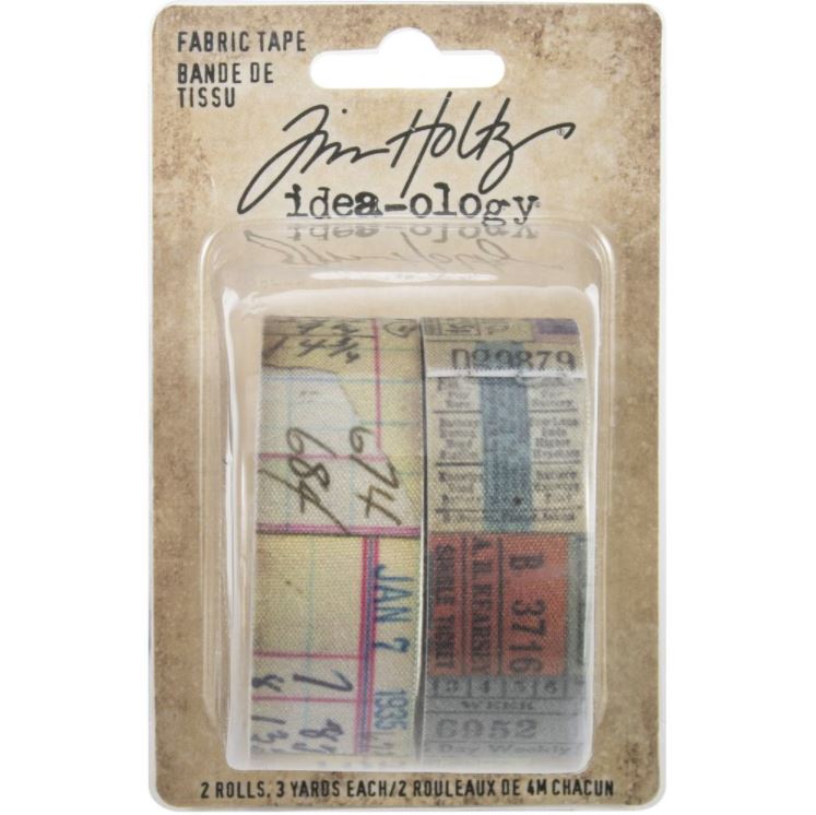 Tim Holtz Idea-Ology Fabric Tape .75"X3yd 2/Pkg