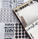 Typewriter Keys and Planner Headings Wide Washi Tape 6cm x 7m