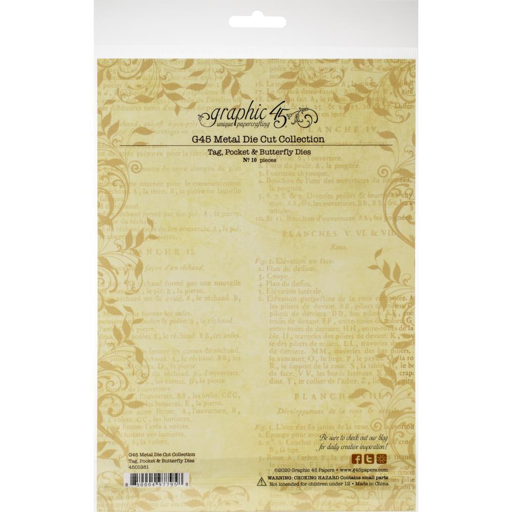 Graphic 45 Tag, Pocket & Butterfly Staples Dies