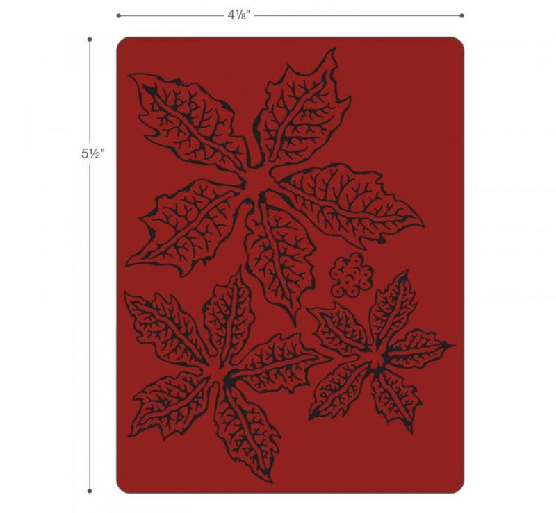 Sizzix Tattered Poinsettia by Tim Holtz Texture Fades A2 Embossing Folder