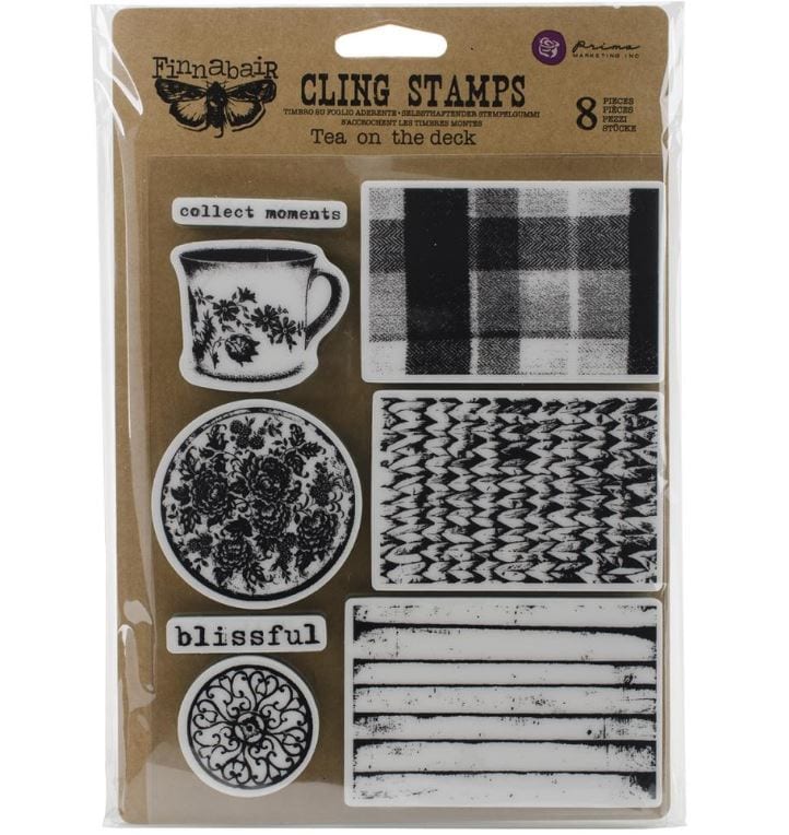 Prima Marketing Finnabair Tea On Deck Cling Stamps 6"X7.5"