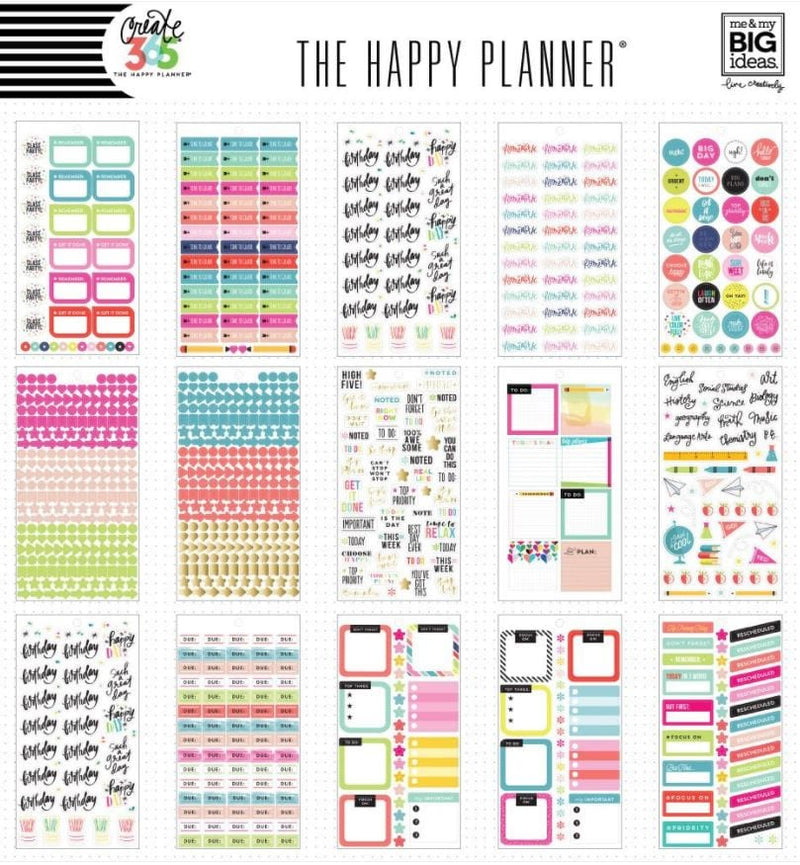 Teacher Big Value Pack Stickers Me &amp; My Big Ideas-Create 365 Happy Planner Stickers