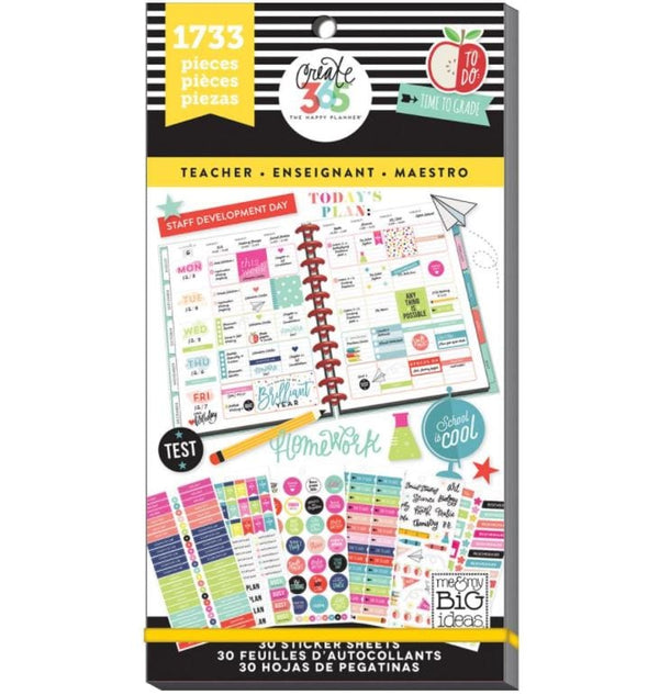 Teacher Big Value Pack Stickers Me &amp; My Big Ideas-Create 365 Happy Planner Stickers