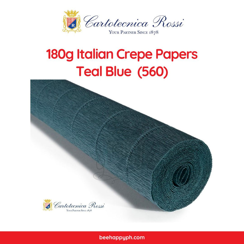 Cartotecnica Rossi Crepe Papers 180g (Red & Blue Shades) Full Roll Premium Italian Crepe Papers