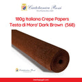 Cartotecnica Rossi Crepe Papers 180g Neutrals  (Black, Brown, White & Gray Shades) Full Roll Premium Italian Crepe Papers