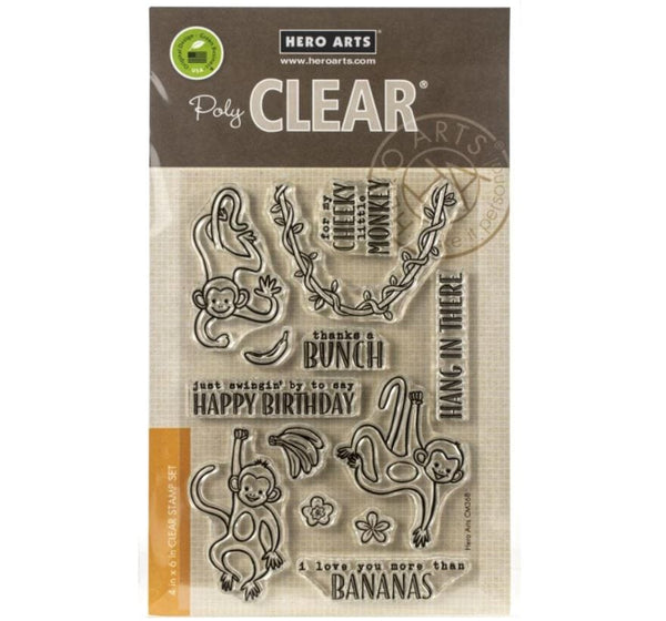 Hero Arts Thanks a Bunch Monkeys Stamp Set CM388