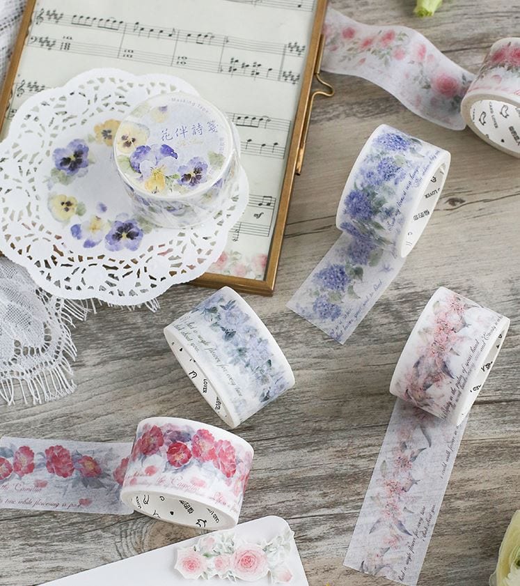 Candy Poetry The Flower Collection Masking Tape Sets