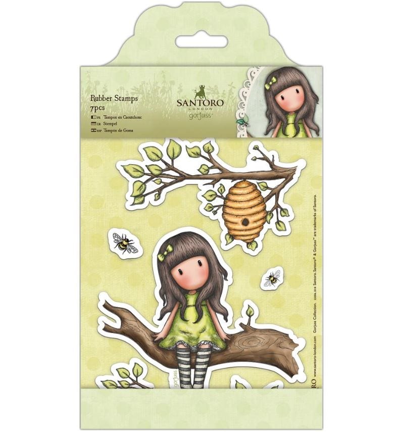 Gorjuss The Little Leaf Santoro's Rubber Stamps 7/Pkg