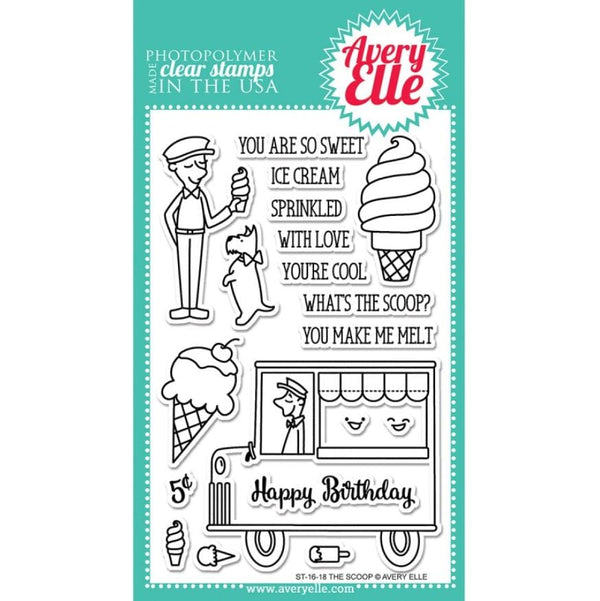 Avery Elle The Scoop Clear Stamps Stamps 4" x 6"