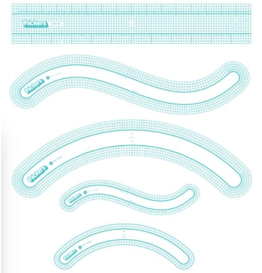 We R Memory Keepers Thickers Alphabet Alignment Guide - Straight and Wave