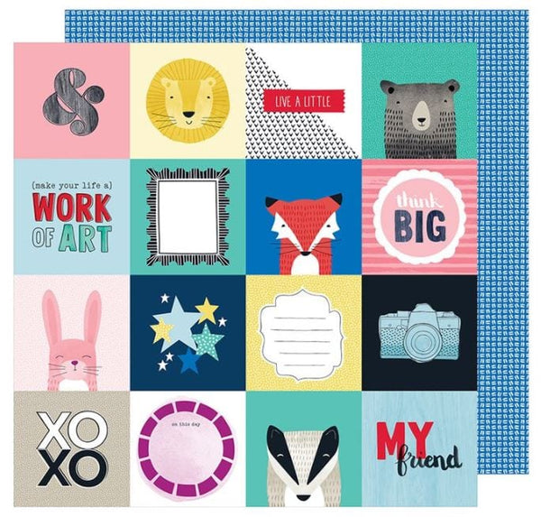 American Crafts Think Big Little by Little 12"x 12" Double-Sided Cardstock Shimelle