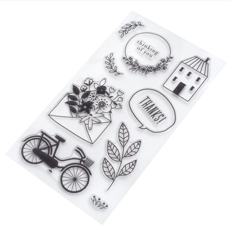 American Crafts This is Family Pebbles Acrylic Clear Stamps (13 Pieces)