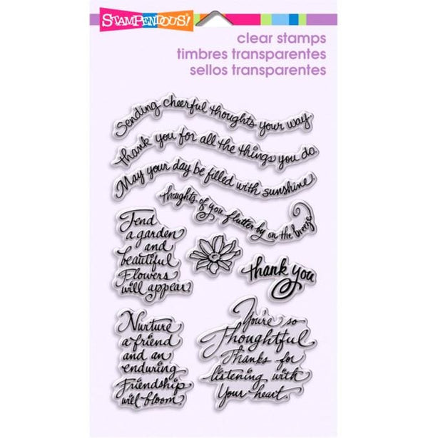 Stampendous Thoughtful Wishes Perfectly Clear Stamps