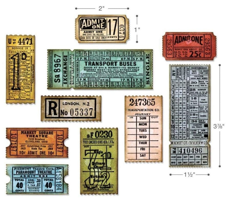 Sizzix Ticket Booth Cling Stamps and Dies Tim Holtz Stampers Anonymous